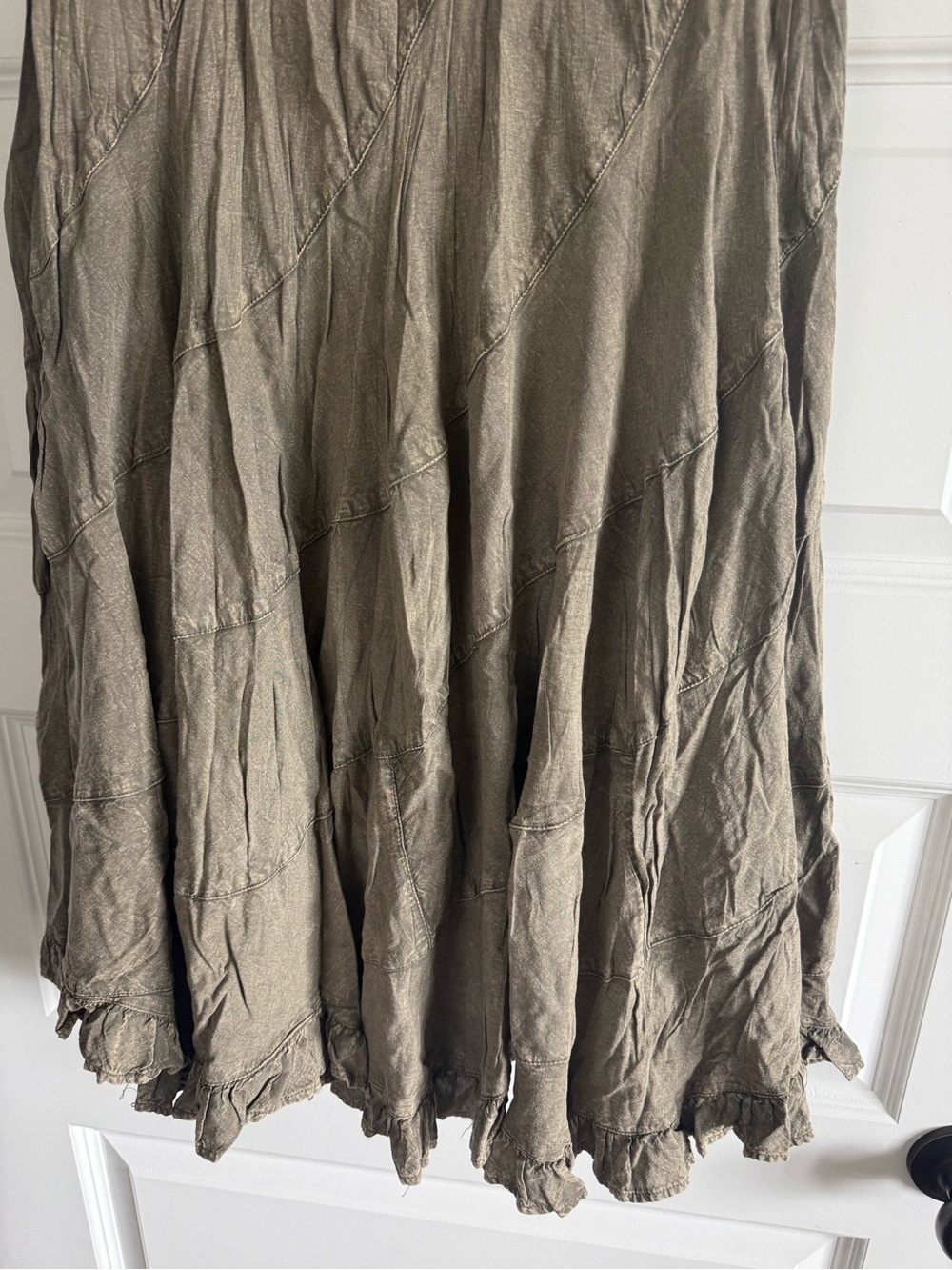 Young Threads Olive Green Boho Maxi Skirt Size Medium NWT - Picture 5 of 14